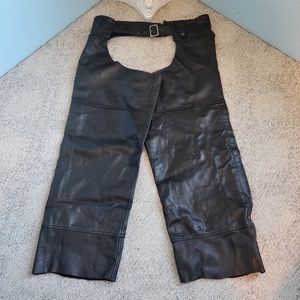 Genuine leather motorcycle Chaps pants